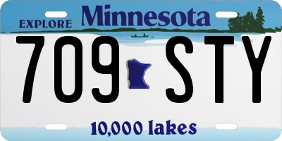 MN license plate 709STY