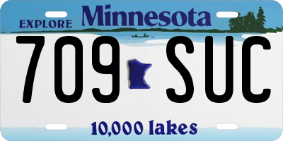 MN license plate 709SUC