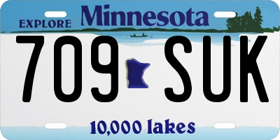MN license plate 709SUK