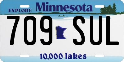 MN license plate 709SUL