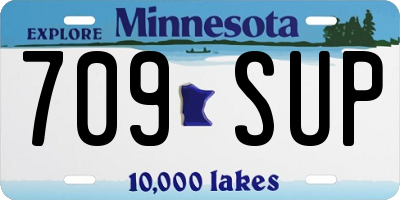 MN license plate 709SUP