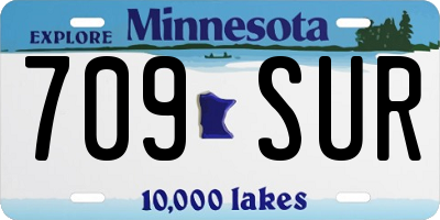 MN license plate 709SUR