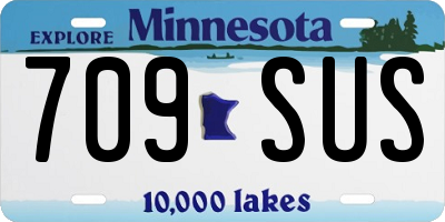MN license plate 709SUS