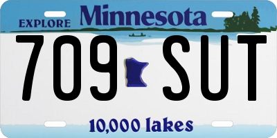 MN license plate 709SUT