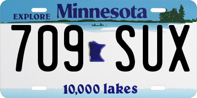 MN license plate 709SUX