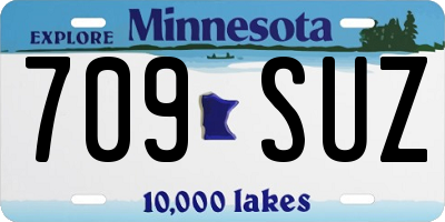 MN license plate 709SUZ