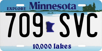 MN license plate 709SVC