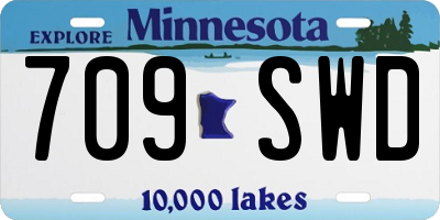 MN license plate 709SWD