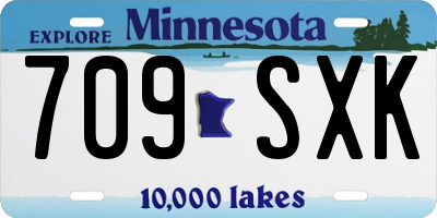 MN license plate 709SXK
