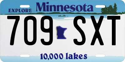 MN license plate 709SXT
