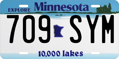 MN license plate 709SYM