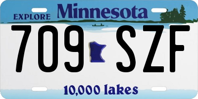 MN license plate 709SZF