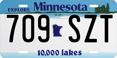 MN license plate 709SZT