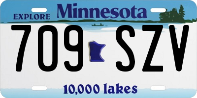MN license plate 709SZV