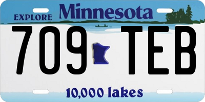 MN license plate 709TEB