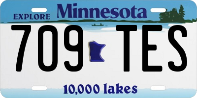 MN license plate 709TES