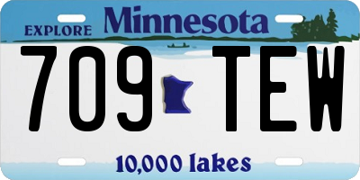 MN license plate 709TEW