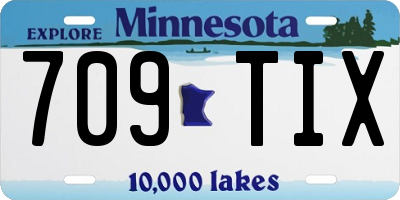 MN license plate 709TIX