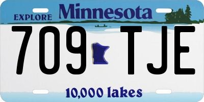 MN license plate 709TJE