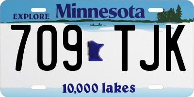 MN license plate 709TJK