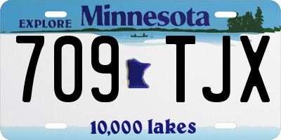 MN license plate 709TJX