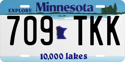 MN license plate 709TKK