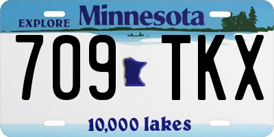 MN license plate 709TKX