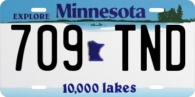 MN license plate 709TND