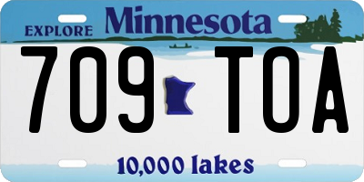 MN license plate 709TOA