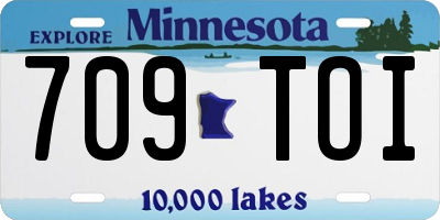 MN license plate 709TOI
