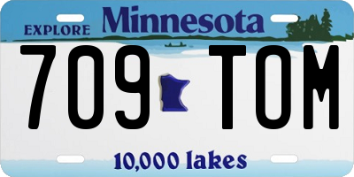 MN license plate 709TOM