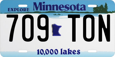 MN license plate 709TON