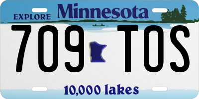 MN license plate 709TOS