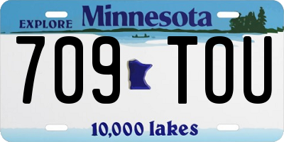 MN license plate 709TOU