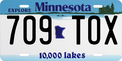 MN license plate 709TOX