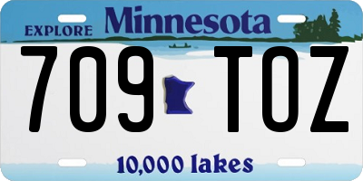 MN license plate 709TOZ