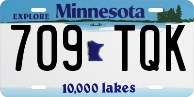 MN license plate 709TQK
