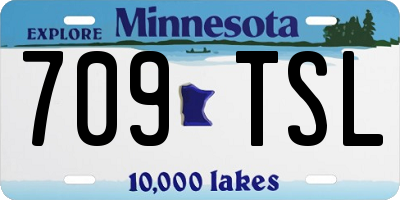 MN license plate 709TSL