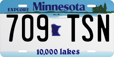 MN license plate 709TSN