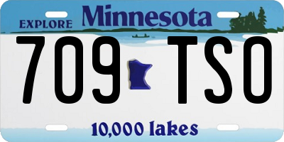 MN license plate 709TSO