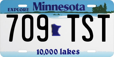 MN license plate 709TST