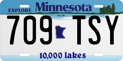 MN license plate 709TSY