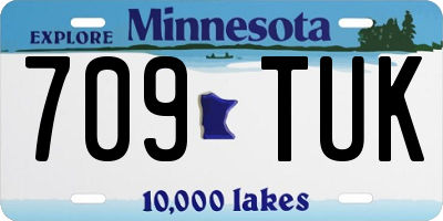 MN license plate 709TUK