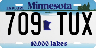 MN license plate 709TUX