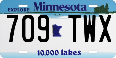 MN license plate 709TWX