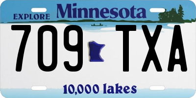 MN license plate 709TXA