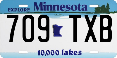 MN license plate 709TXB