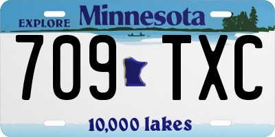 MN license plate 709TXC