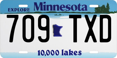 MN license plate 709TXD