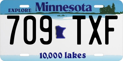 MN license plate 709TXF